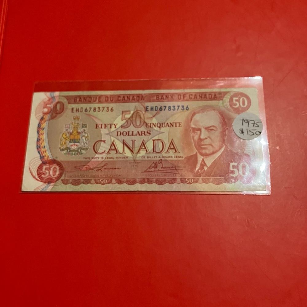 Vintage Canadian $50 Dollar Bill